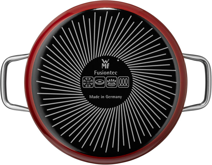 WMF Fusiontec Compact Kochtopf gross 24 cm, Glasdeckel, Bratentopf Induktion 4,5l,High-Tech Keramik,