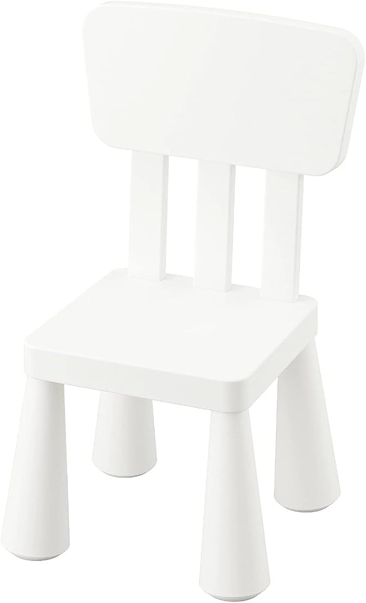 IKEA MAMMUT Kindertisch für drinnen und draussen mit 2 Stühlen [weiss]