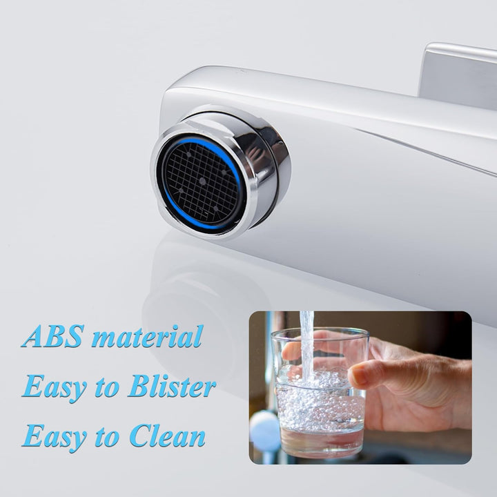 GRICOL Wasserhahn Bad Waschbecken Massiv Messing Mischbatterie Einhebelarmatur Badarmaturen Silber