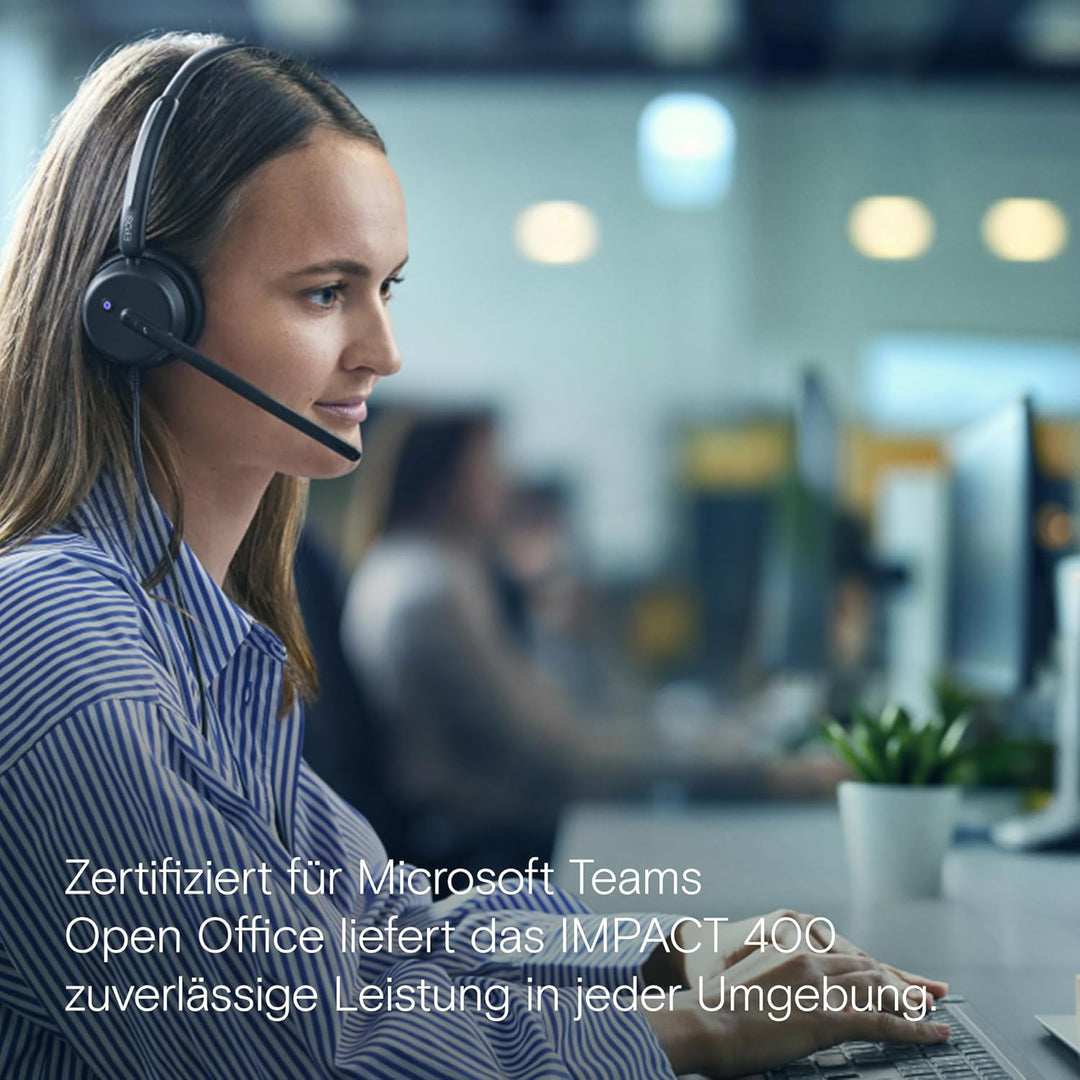EPOS Impact 400 – On-Ear-Headset mit Kabel, Hybrid-ANC und USB-C/USB-A – Für Microsoft Teams Zertifi