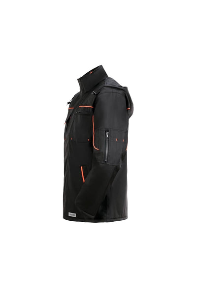 Planam Outdoor Winter Herren Piper Jacke schwarz orange Modell 3535 Grösse S schwarz/orange S, schwa