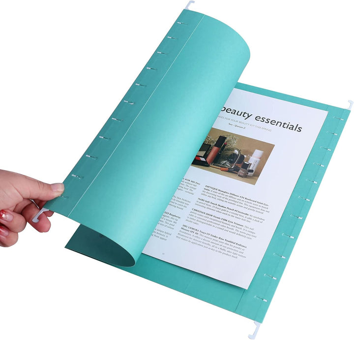 Hängemappen A4,25 Stück Hängemappe mit Tabs und Karteneinsätzen für Schule, Zuhause, Büro(Blau), Bla