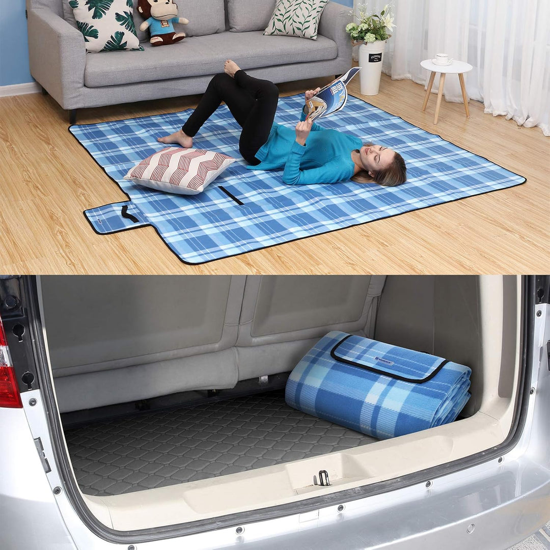 SONGMICS Picknickdecke, 200 x 200 cm, Stranddecke, Outdoor, Camping, Park, Garten, wasserfeste Unter