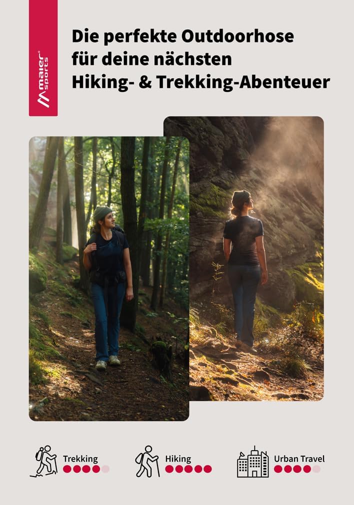 Maier Sports Damen Outdoorhose Lulaka, funktionale Wanderhose, atmungsaktive Trekking-Hose mit Rollu