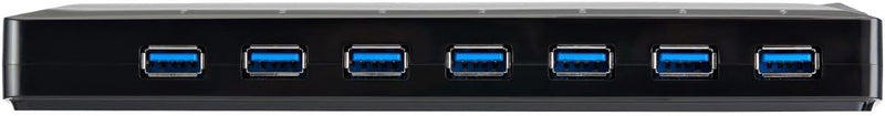 StarTech.com 7 Port USB 3.0 Hub plus dediziertem Ladeport, 2 x 2,4A Port, Desktop Hub und Schnelllad