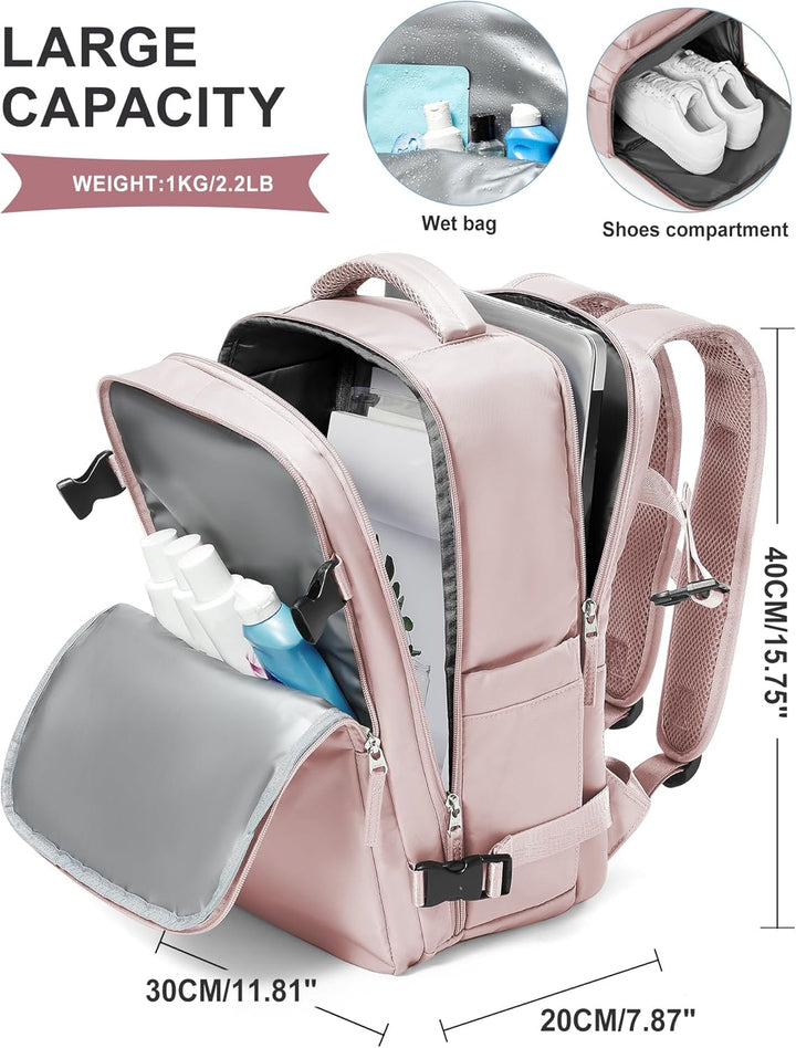 SZLX Grosser Reiserucksack Damen,Vakuum Rucksack mit Pumpe Ryanair Handgepäck 40x30x20 Herren, Wizza