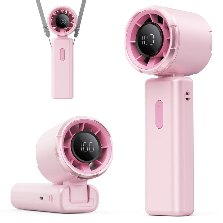 TUNISE 100-Stufen-Mini-Turboventilator Wiederaufladbarer Handventilator,4000-mAh-Akku bis zu 18 Std.