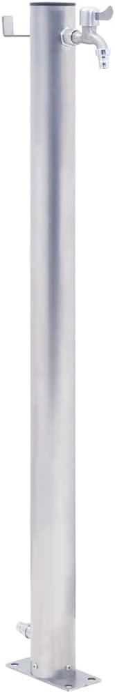 Tidyard Wassersäule Wasserzapfsäule Wasserzapfstelle Brunnen für den Garten 40 cm Edelstahl Rund 40