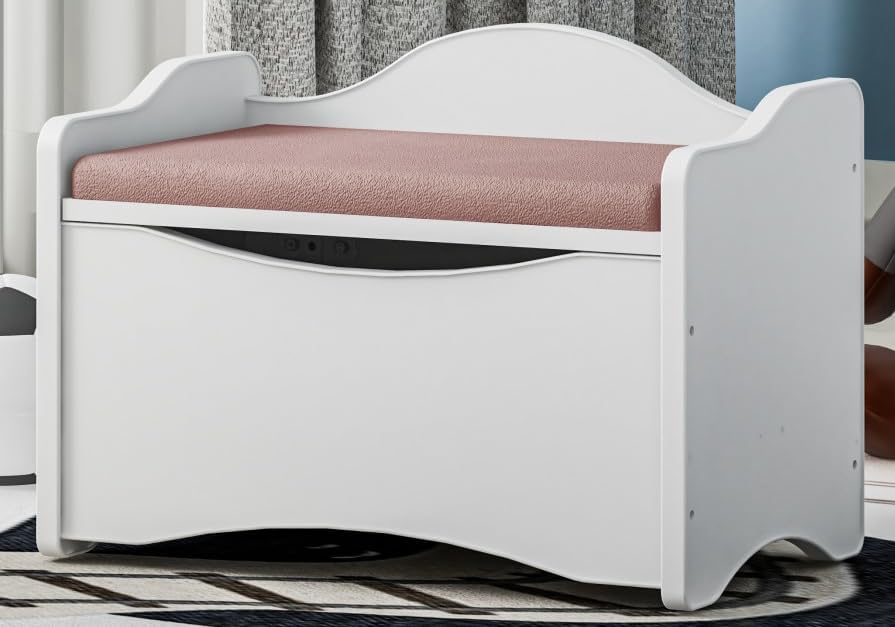 BDW Sitzbank mit Stauraum - Aufbewahrungsbox mit Deckel - für Kinderzimmer, Kindergarderobe - Schuhb
