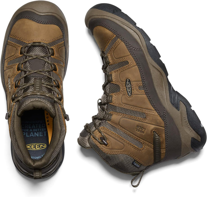 KEEN Herren Circadia Mid Waterproof Wanderstiefel 44.5 EU Bison Brindle, 44.5 EU Bison Brindle