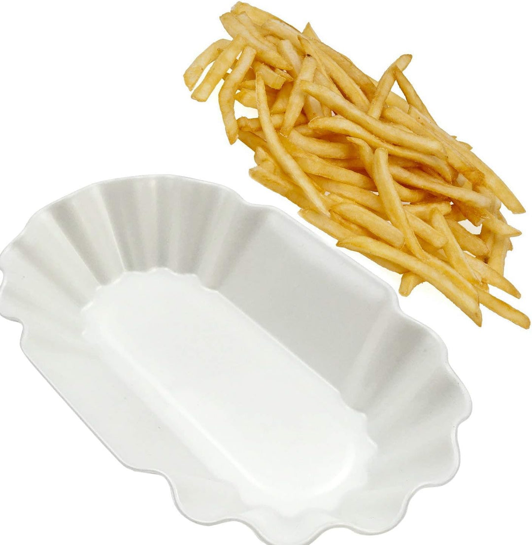 Kerafactum Pommesschale Snack Schale für Pommes Currywurst Wurstschale Snackschale für Imbiss Kantin