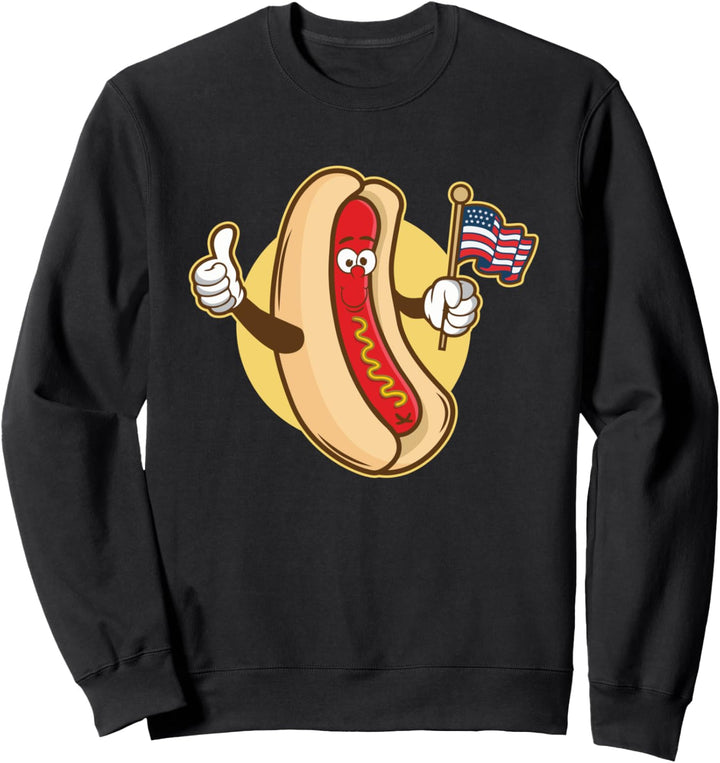 Hot Dog I Amerikanische Flagge I Hotdog Sweatshirt