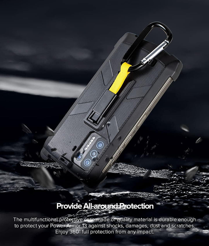 Ulefone Handy Multifunktionale Schutzhülle für Power Armor 13 Outdoor Smartphones ohne Vertrag Schwa