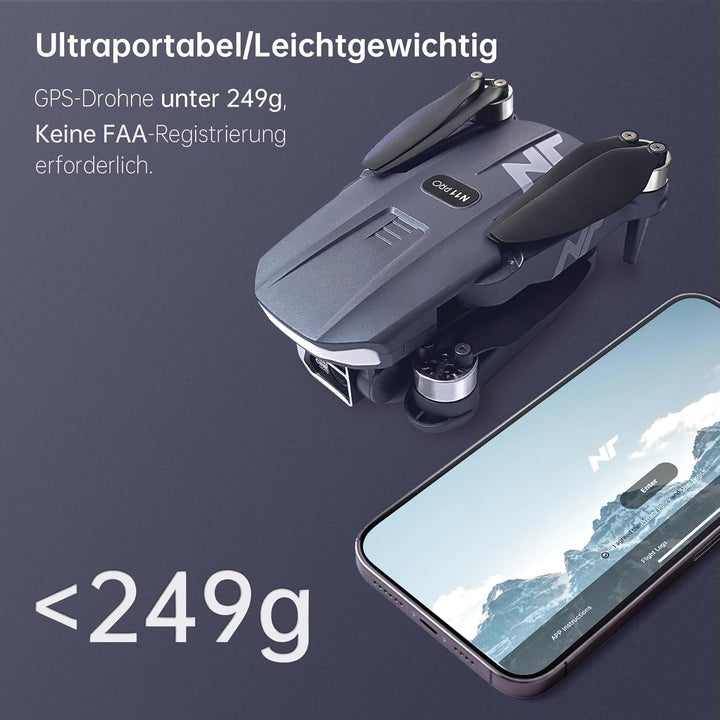 GPS Drohne mit Kamera 4K UHD für Erwachsene – 90 Min Flugzeit, lange Reichweite, Auto Return, automa