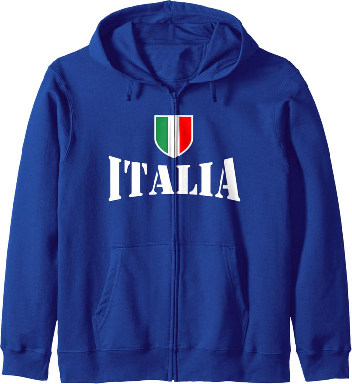 Italienische Flagge, Wappen, Italien. Kapuzenjacke