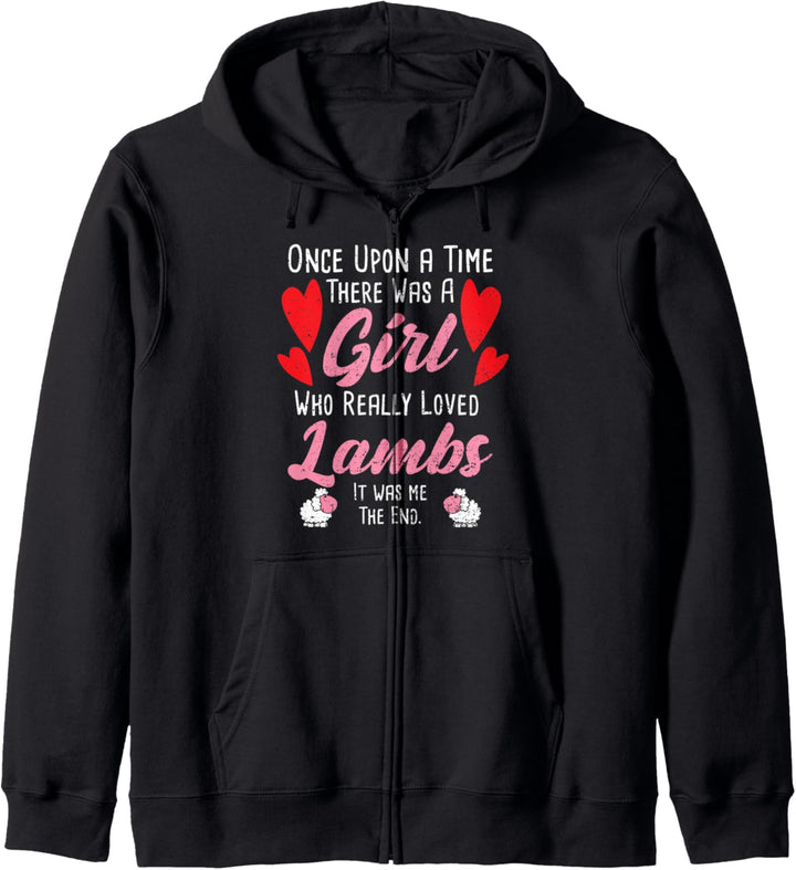 Lamm: There Was A Girl Who Really Loved Lambs - Tier Sprüche Kapuzenjacke