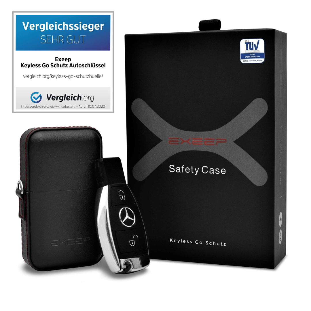 EXEEP® Keyless Go Schutz Autoschlüssel - TÜV geprüft - Zuverlässige Funkschlüssel Abschirmung - RFID