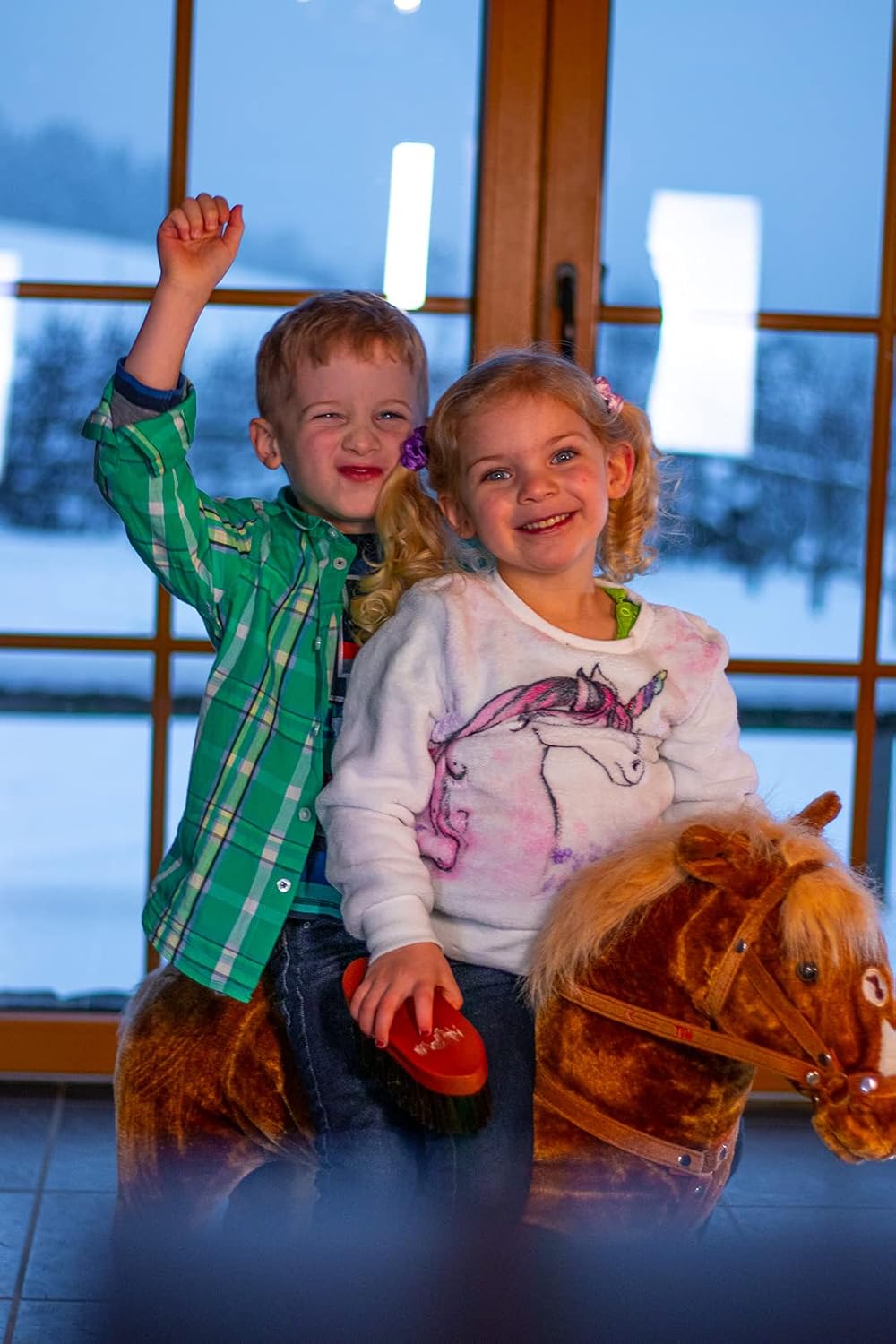 Happy People 58409 Schaukelpferd Haflinger (4-Fach Sound)