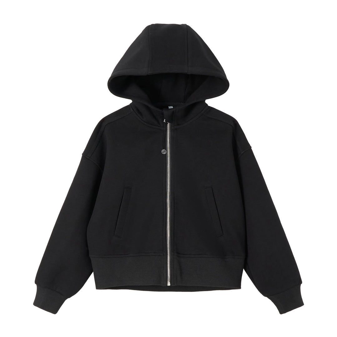 Rolanko Kapuzenpullover für Mädchen mit Reissverschluss, Gemütliche Langarm-Kapuzenjacke Lässiges Sw