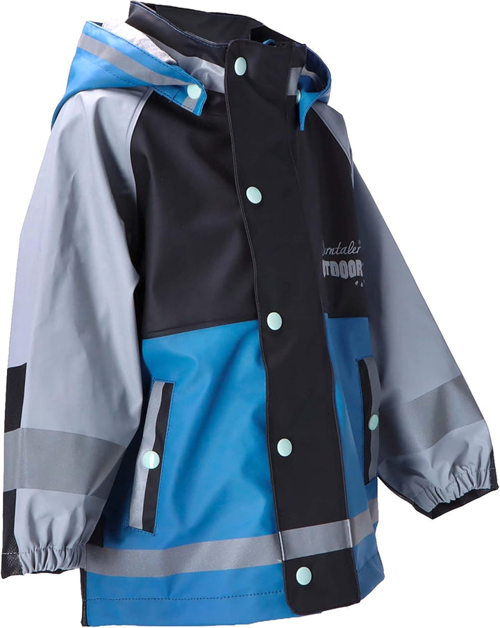 Sterntaler Unisex Kinder Blockfarben Funktions-Regenjacke 74 Tintenblau Melange, 74 Tintenblau Melan