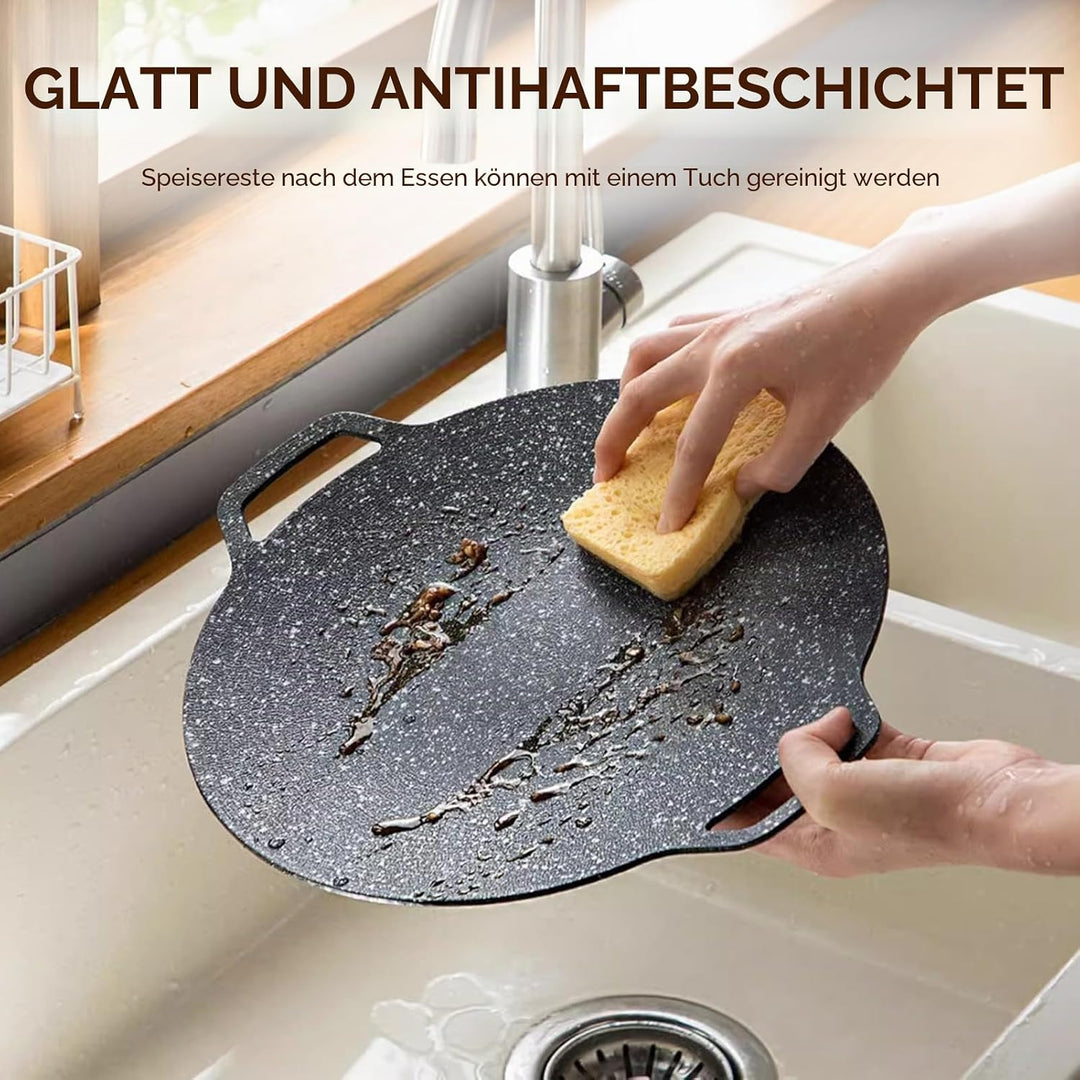 Cyrank Grillpfanne Im Koreanischen, Koreanischer BBQ-Grill, Grillplatte, Antihaftbeschichtete Bratpf