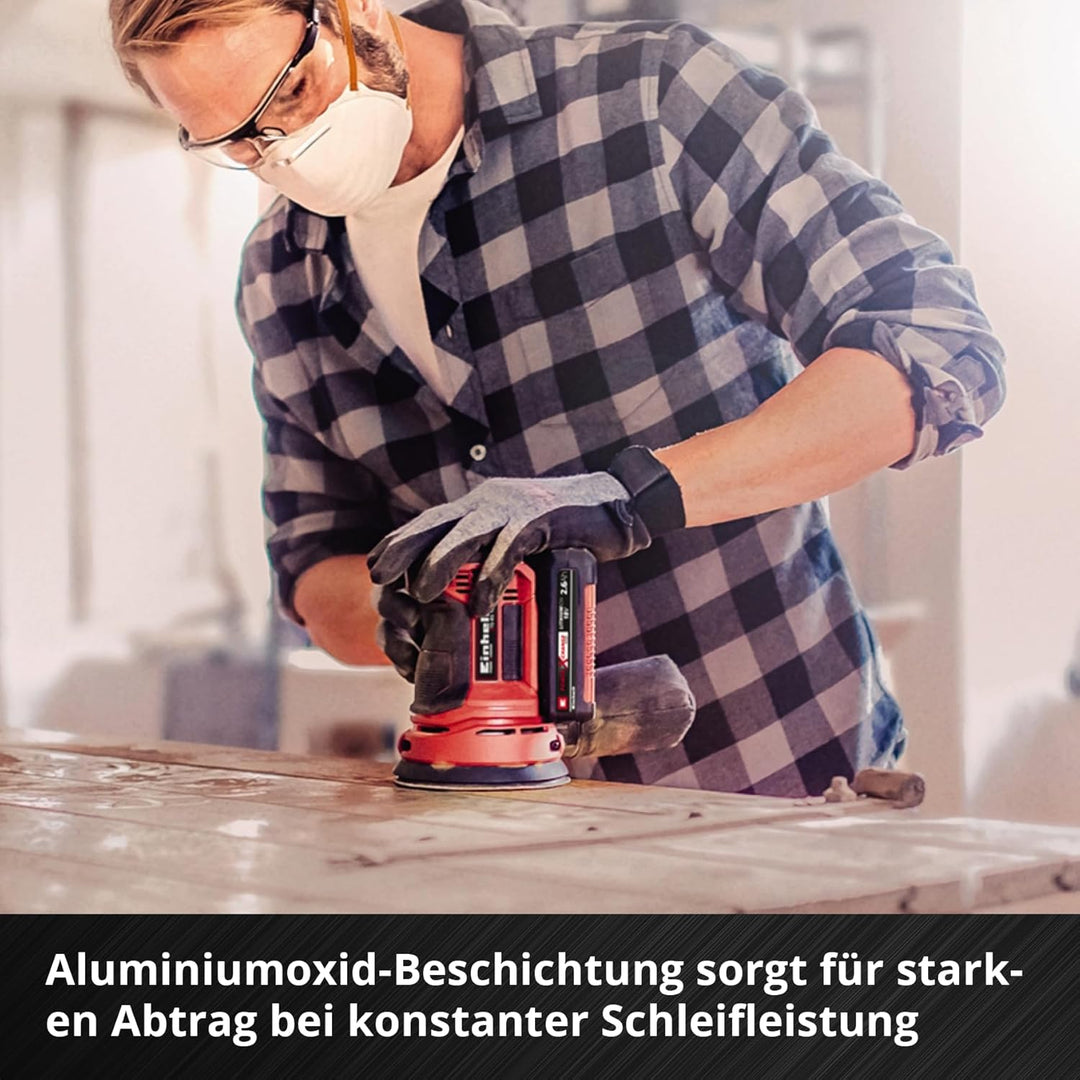 Einhell Schleifgitter, Ø 125 mm, K120 | Netzgewebe | Aluminiumoxid | Klettrückseite | staubarmes Sch