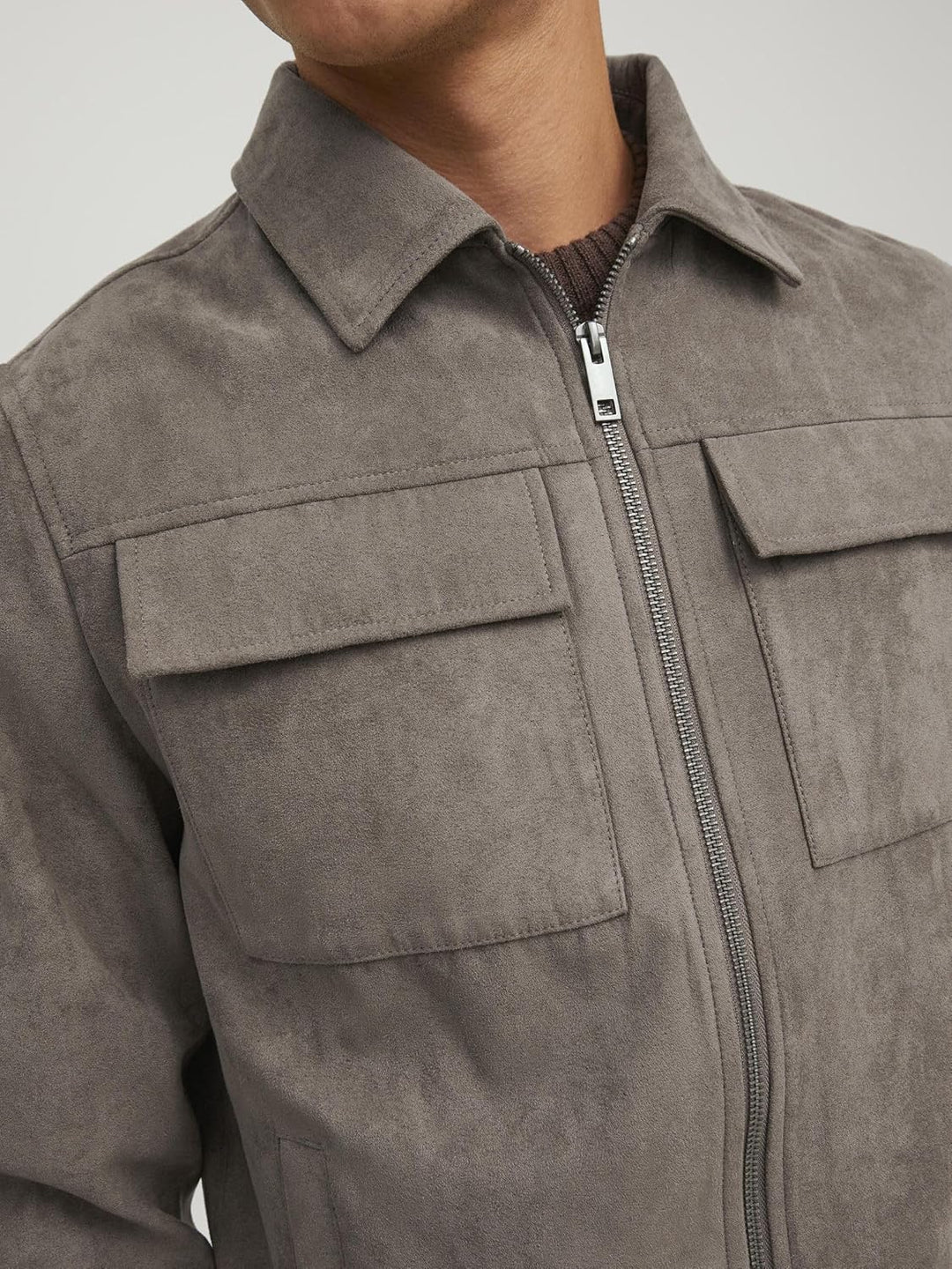 JACK & JONES Herren Jjepayton Pu Jacket Noos Jacke, XXL Falcon