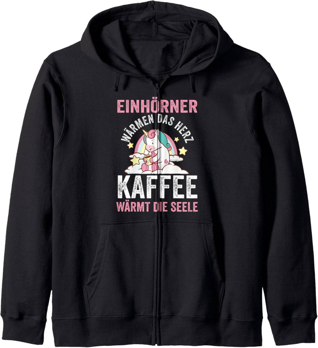 Kaffee Einhorn Kapuzenjacke