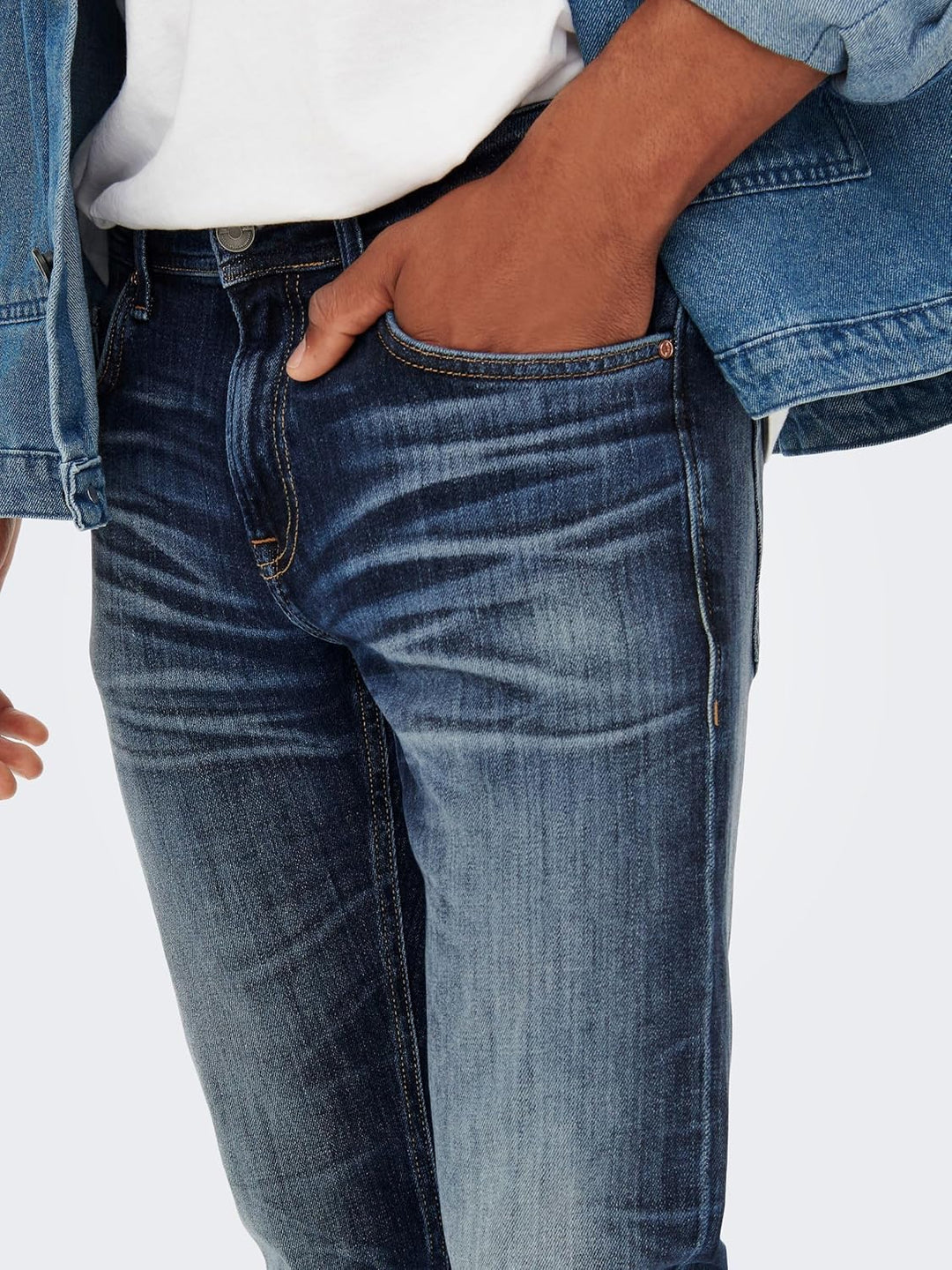 ONLY & SONS Male Normal geschnitten ONSWEFT REG Blue 3251 Jeans NOOS 31W / 30L Blue Denim, 31W / 30L