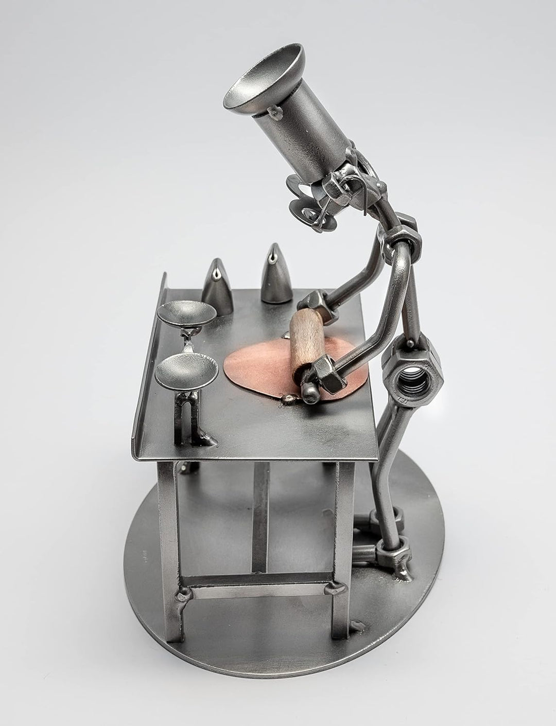 STEEMO Schraubenmännchen Bäcker Konditor Bäckerei Geschenk Metall-Deko 16x12x20 cm