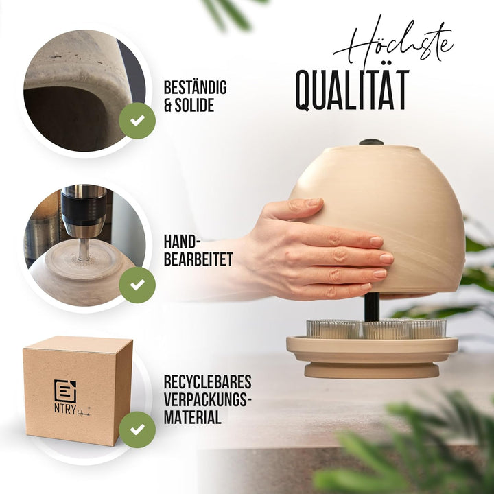 NTRY Home® CandleStove Teelichtofen - Stil Moon M Ø20 cm - Doppelwandig - Teelichtheizung - Kerzenof