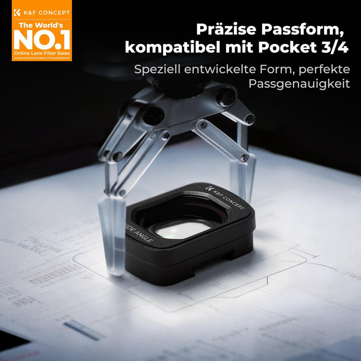 K&F CONCEPT Magnetisches Weitwinkelspiegel, Schwarzer Weichzeichner und Kaltlichtspiegel Set, kompat