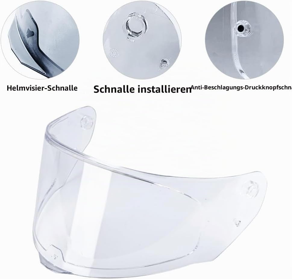 Helmvisier für LS2 FF328/FF353/FF800,Motorradhelm Visier,Motorrad Windschutz Helm Objektiv Visier Vo