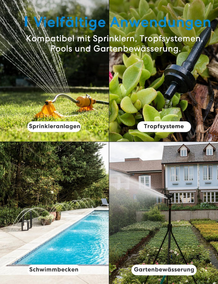 Meross Bewässerungscomputer WLAN MST100 | Automatische Bewässerung - APP Steuerung | Aussen-Fernsteu