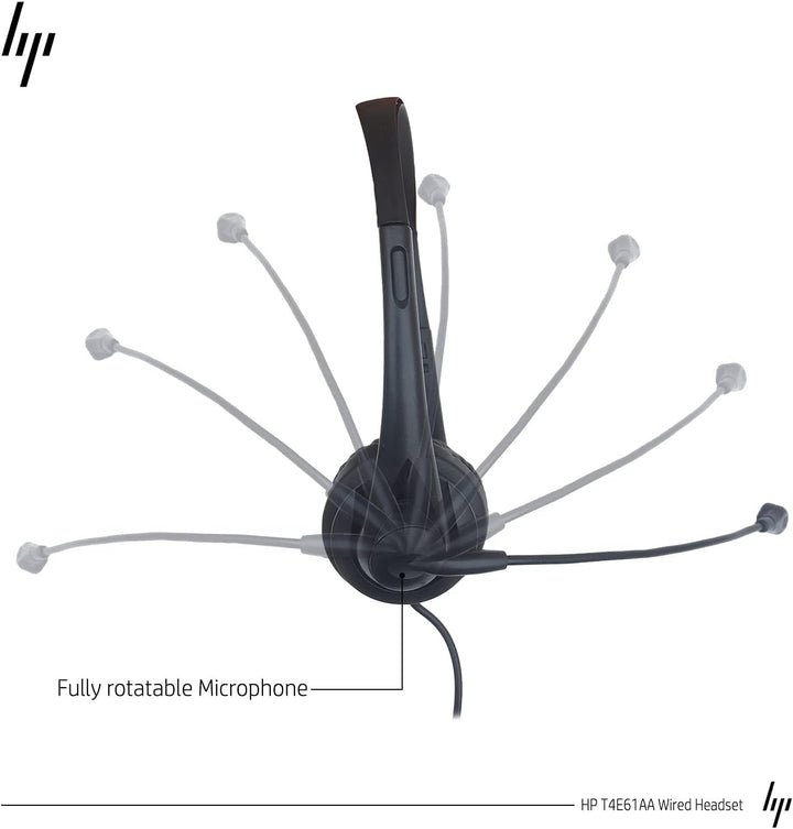 HP T1A66AA Stereo 3.5mm Headset, schwarz 3.5mm Stereo Connector, 3.5mm Stereo Connector