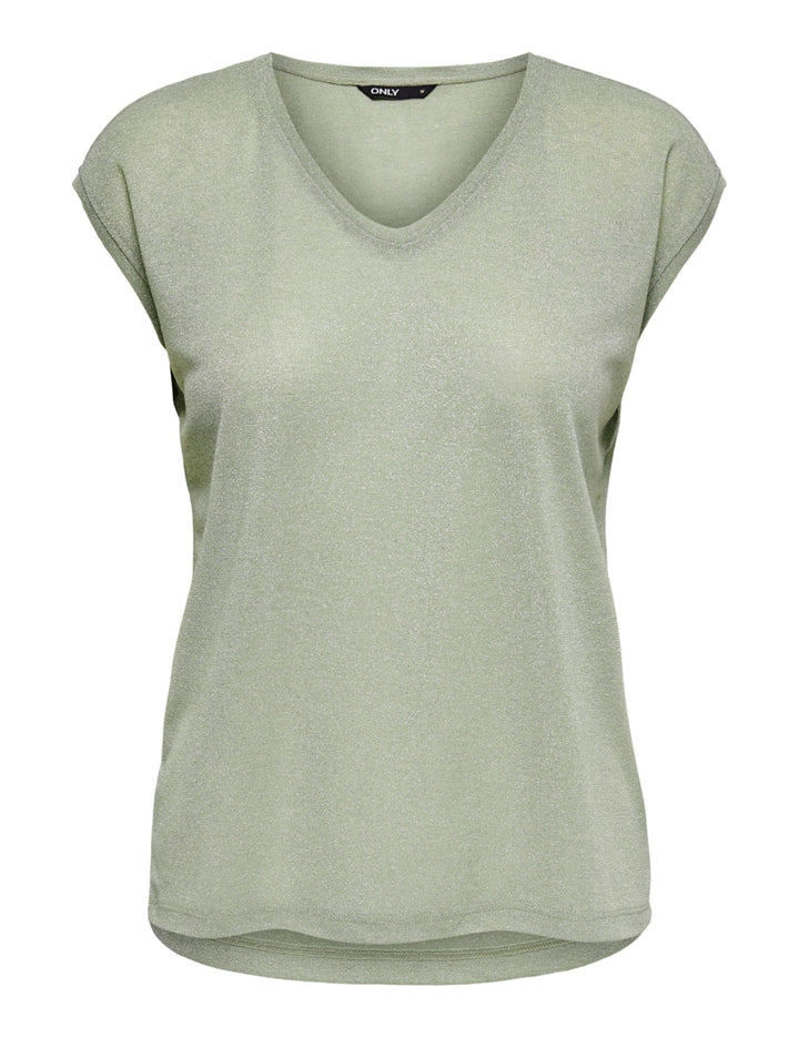 ONLY Vic Short Sleeve Top XS Desert Sage, XS Desert Sage
