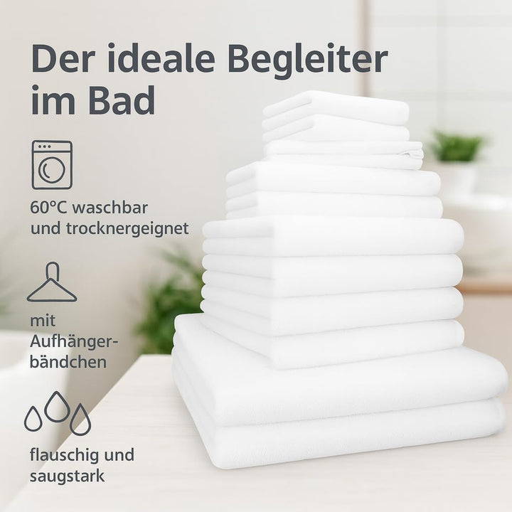Betz Handtuch 6er Pack Handtücher Set Berlin Grösse 50x100 cm 100% Baumwolle - gut trocknend, leicht