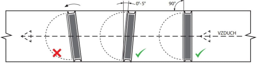 Rückstauklappe Rückschlagklappe doppelt für Abluftrohre LUFTDICHT mit Silikonmembrane und Magnetvers