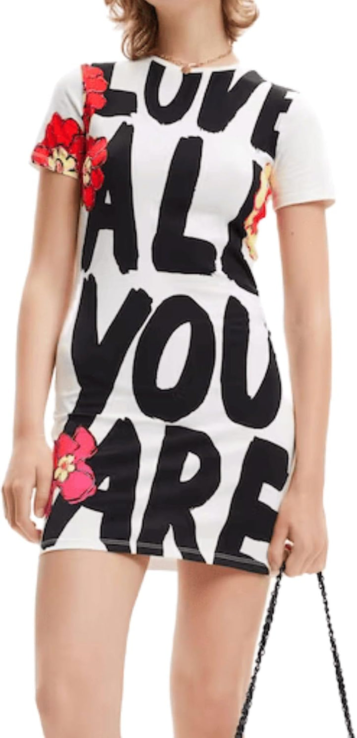 Desigual Damen Vest_Love All Dress XS Weiss, XS Weiss