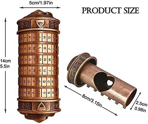 Da Vinci Code Cryptex geschenk valentinstag für sie ihn geschenke für männer frauen Schloss Brief Pa
