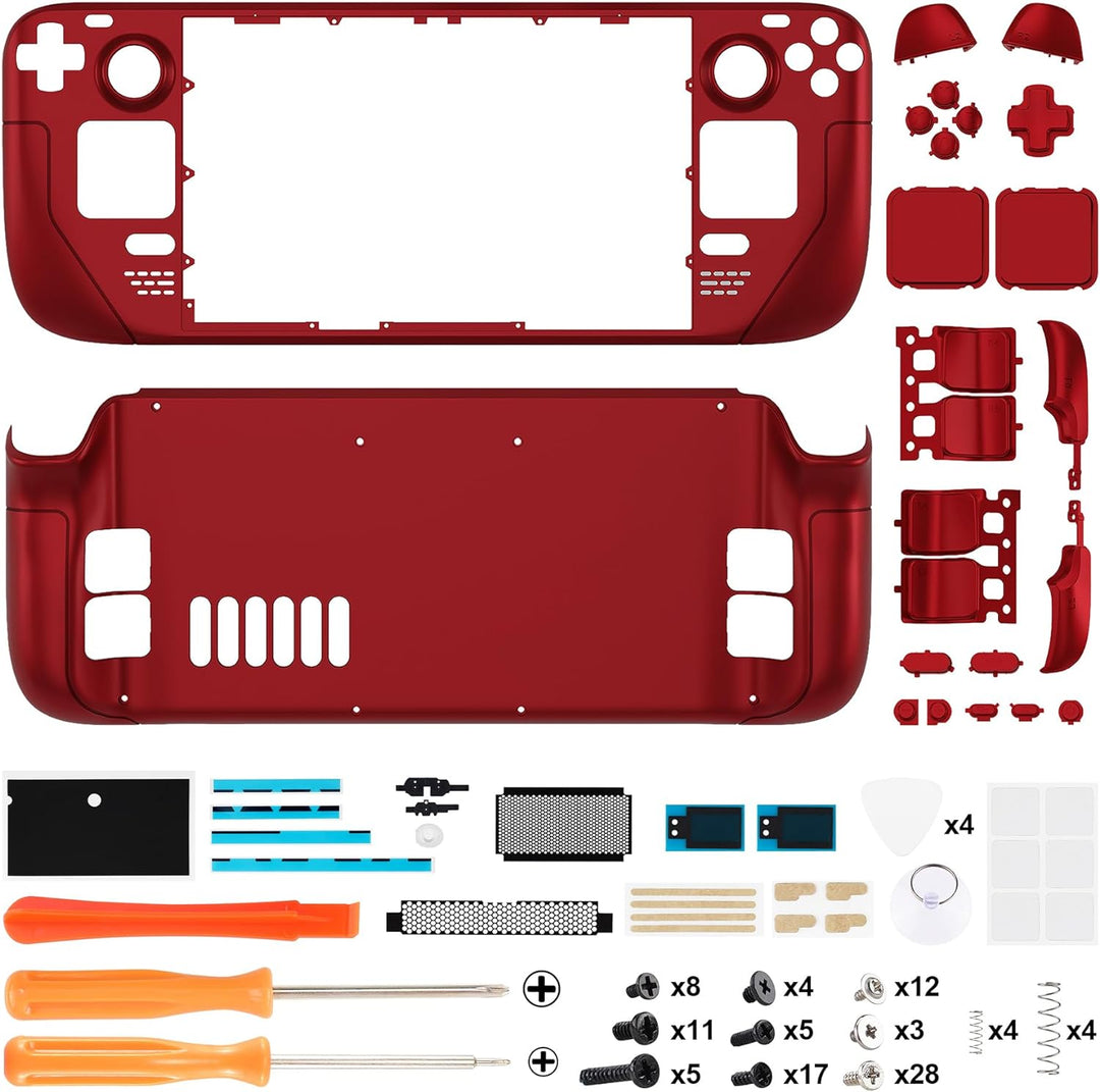 eXtremeRate Ersatz Full Case & Tasten Set für Steam Deck, DIY-Gehäuse Fronthülle/Rückplatte/Trigger