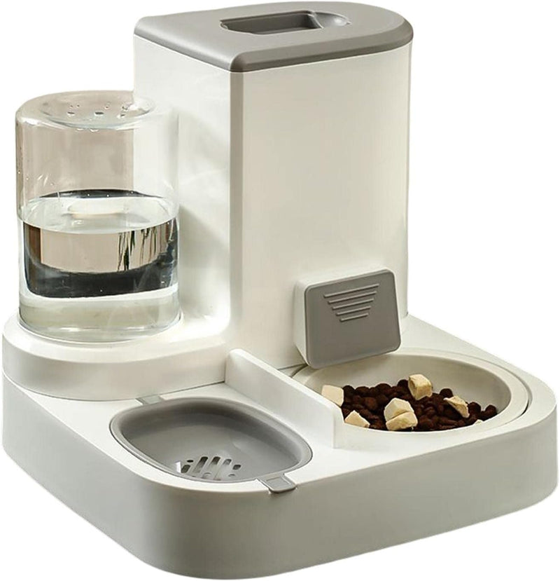 JINGLING Automatisches Futter Und Wasserspender, 2 In 1 Haustier Futter Und Tränke, Katzen Wasserspe