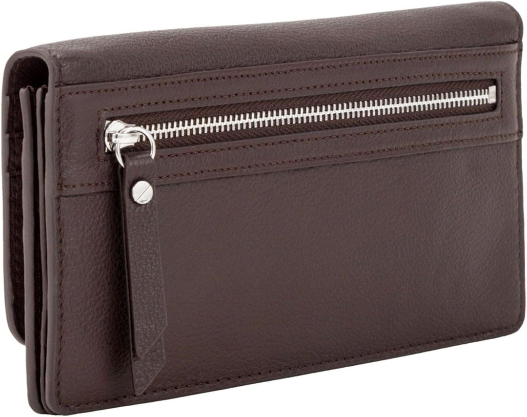Liebeskind Berlin Round Love Note Slam Geldbörse, Large (10.5 cm x 18.5 cm x 1.8cm), dark brown