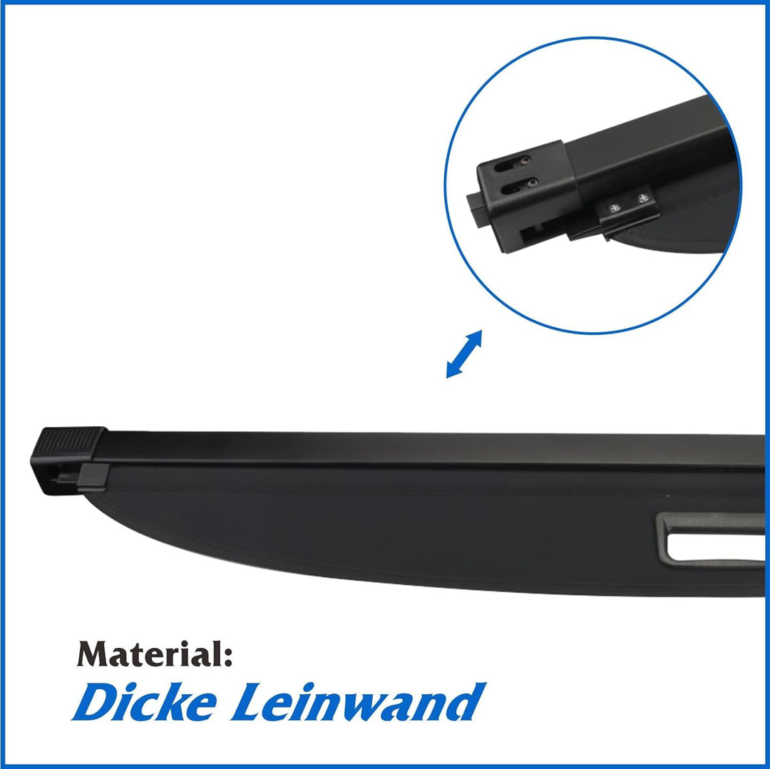 BONRYAN Laderaumabdeckung Zubehör für B-enz ML Serie W164 2006-2011, Einziehbare wasserdichte hinter