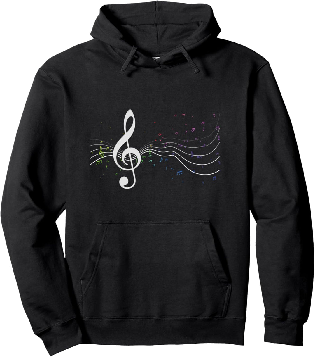 Notenschlüssel Musik Musiker Piano Pianist Noten Geschenk Pullover Hoodie