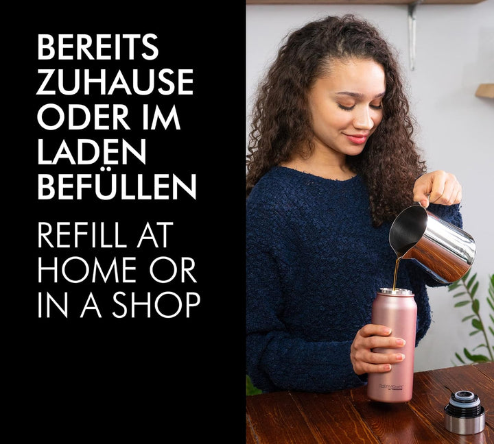 THERMOcafé by THERMOS TC DRINKING MUG stainless steel mat 0,35l, Thermobecher Edelstahl, Isolierbech