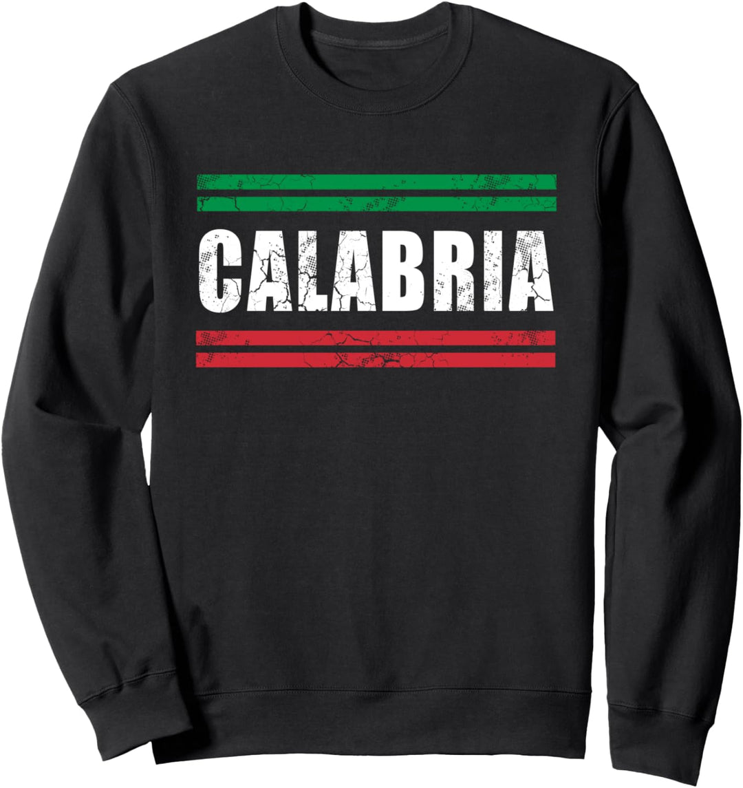 Flagge Kalabrien Italien, Italien, Italiano Vintage Retro Fade Sweatshirt