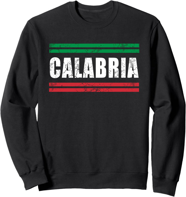 Flagge Kalabrien Italien, Italien, Italiano Vintage Retro Fade Sweatshirt