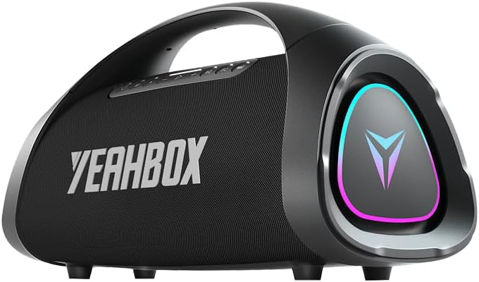 YEAHBOX Sonic Boom Max 300W Bluetooth Lautsprecher mit Massivem Bass, IPX67 Wasserdichter Tragbarer