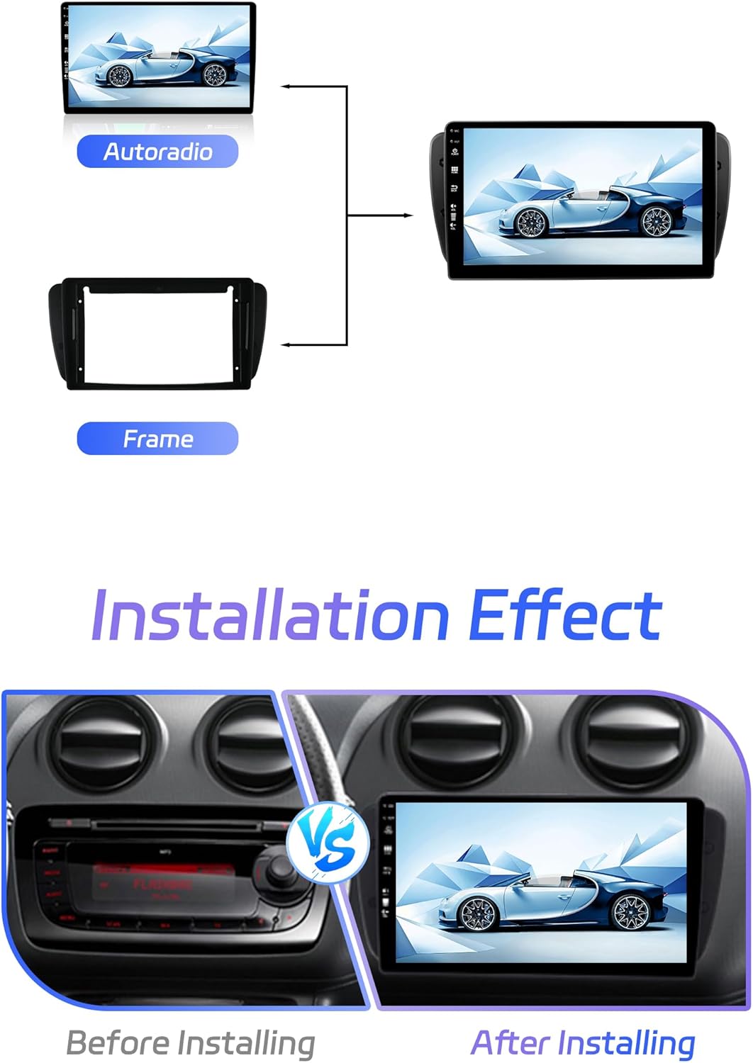 JOYX Android 12 Autoradio Passt für Seat Ibiza 6J (2009-2014) - [4G+64G] - Eingebaut DSP/Carplay/And